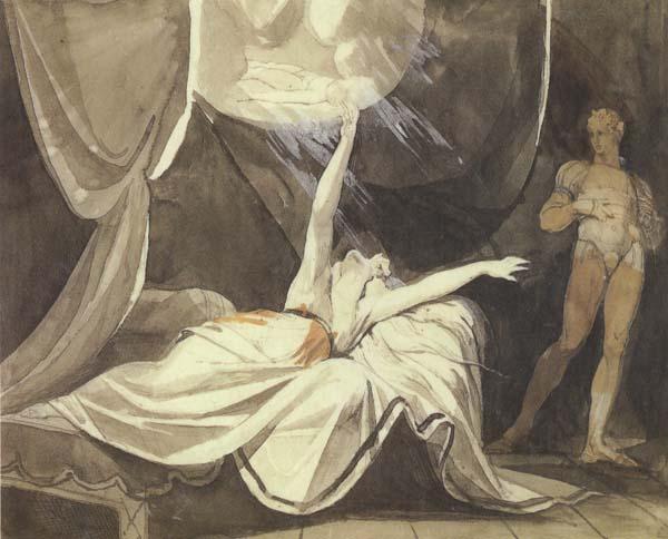 Henry Fuseli Kriemhilde Sees the Dead Sikegfried in a Dream (mk45) Sweden oil painting art
